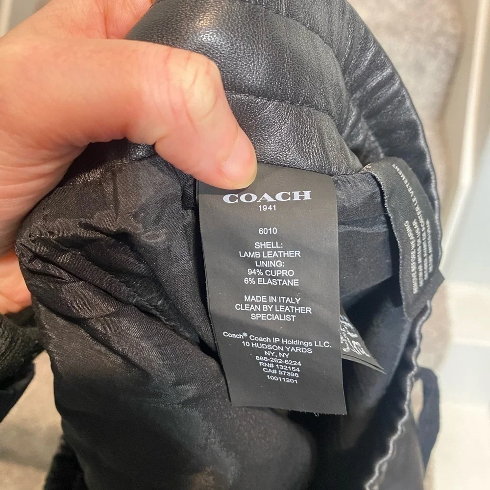 Coach black leather